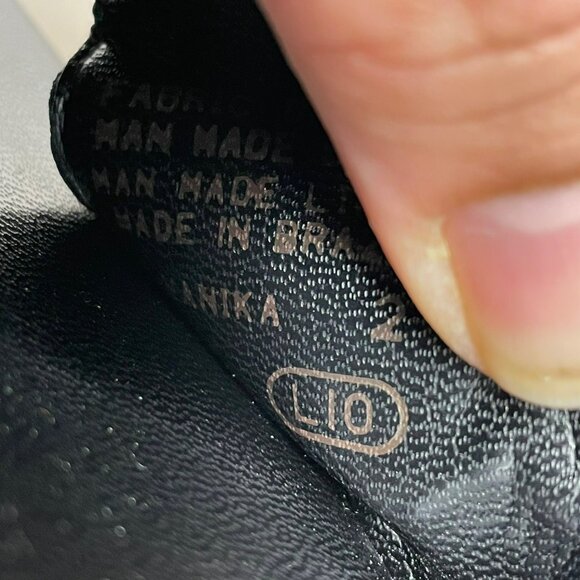 Y2K 90s Enzo Angiolini LIO Slide Wedge Sandals Womens 7 Open Toe Striped Black - Picture 11 of 11